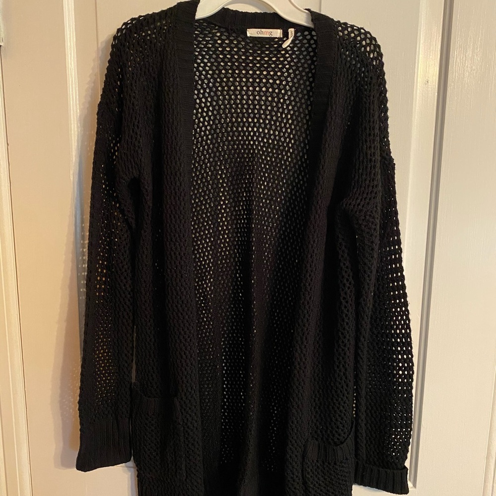 black cardigan